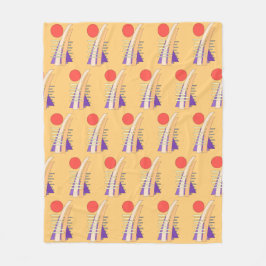 Abstract Sun, Shadows, Reflections, and Structures Fleece Deken