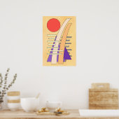 Abstract Sun, Shadows, Reflections, and Structures Poster (Keuken)
