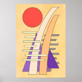 Abstract Sun, Shadows, Reflections, and Structures Poster (Voorkant)