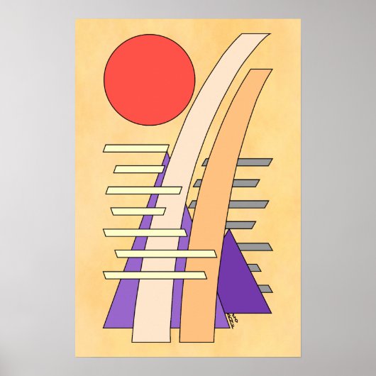 Abstract Sun, Shadows, Reflections, and Structures Poster (Voorkant)