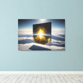 Abstract Sun Stone Canvas Afdruk (Insitu (Houten vloer))