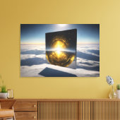 Abstract Sun Stone Canvas Afdruk (Insitu (Woonkamer))