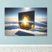 Abstract Sun Stone Canvas Afdruk (Insitu (Houten vloer))