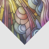 Abstract Sun Wave Glas in lood Tissuepapier (Detail)