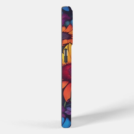 Abstract Sunflower Floral - iPhone 15 Pro Cases (Achterkant / Rechts)