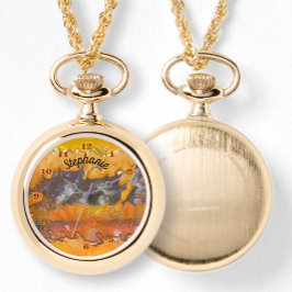 Abstract Sunset 0612 Ketting Horloge