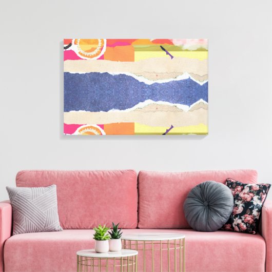 abstract sunset and beach design wall art canvas afdruk (Insitu (Woonkamer))
