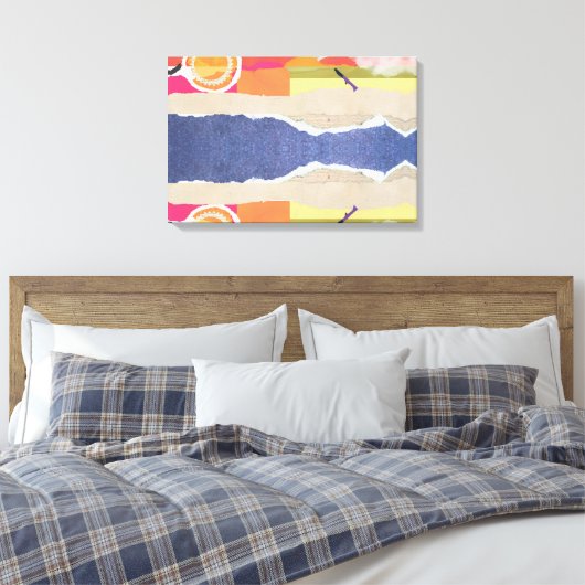 abstract sunset and beach design wall art canvas afdruk (Insitu (Slaapkamer))