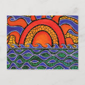 Abstract Sunset Colorful Art Postcard Briefkaart (Voorkant)
