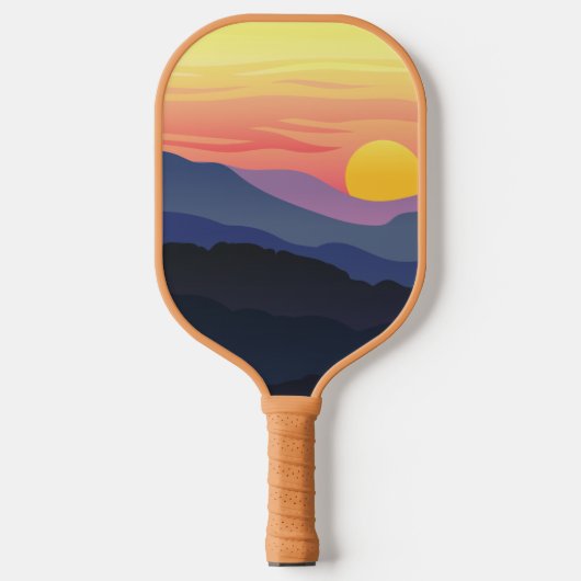 Abstract Sunset Uitzicht Patroon Pickleball Paddle (Voorkant)