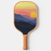 Abstract Sunset Uitzicht Patroon Pickleball Paddle (Achterkant)