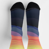 Abstract Sunset Uitzicht Patroon Sokken (Top)