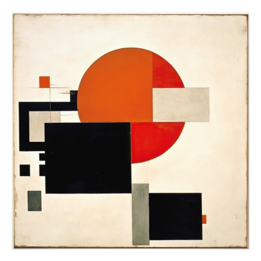 Abstract Suprematisme Poster Kunst (Voorkant)