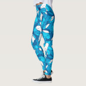 Abstract surf hibiscus leggings (Links)