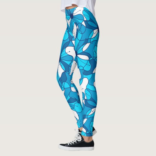 Abstract surf hibiscus leggings (Links)