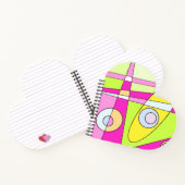 Abstract surfbaar, helder roze groen bubblegum notitieboek (Binnen)