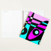 Abstract surfbaar Turquoise Hot Pink Yellow Black Planner (Display)