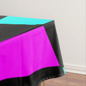 Abstract surfbaar Turquoise Hot Pink Yellow Black Tafelkleed (Voorbeeld)