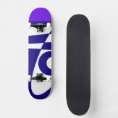 Abstract surfen - Indigo Paarse marine blauw wit Persoonlijk Skateboard (Voorkant)