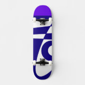 Abstract surfen - Indigo Paarse marine blauw wit Persoonlijk Skateboard (Voorkant)