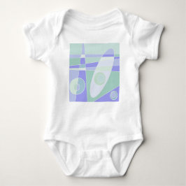 Abstract surfen pastel paars groen romper