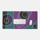 Abstract Surfende Blauwgroen Paars Bureaumat (Keyboard & Muis)