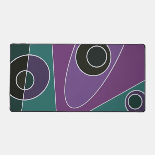 Abstract Surfende Blauwgroen Paars Bureaumat (Voorkant)