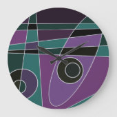 Abstract Surfende Blauwgroen Paars Grote Klok (Voorkant)