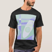 Abstract Surfende Paarse Groen T-shirt (Voorkant)