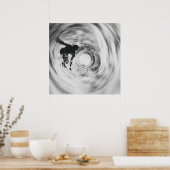 Abstract Surfer Silhouette Poster (Keuken)