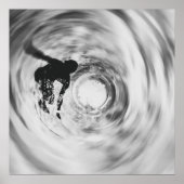 Abstract Surfer Silhouette Poster (Voorkant)