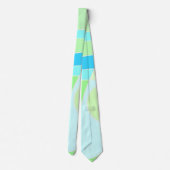 Abstract surfpasta blauw groen stropdas (Achterkant)