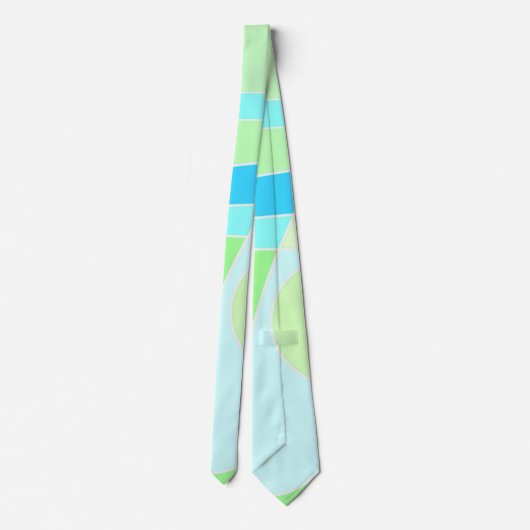 Abstract surfpasta blauw groen stropdas (Achterkant)