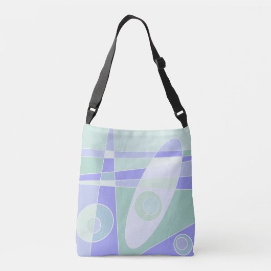 Abstract surfpasta Paars groen Crossbody Tas (Achterkant)