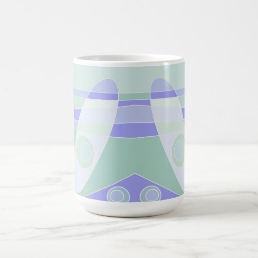 Abstract surfpasta Paars groen Koffiemok (Center)