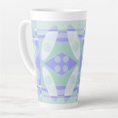 Abstract surfpasta Paars groen Latte Mok (Linkerhoek)