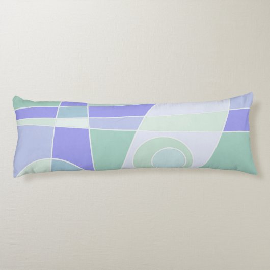 Abstract surfpasta Paars groen Lichaamskussen (Achterkant)