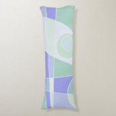 Abstract surfpasta Paars groen Lichaamskussen (Voorkant Verticaal)