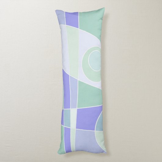 Abstract surfpasta Paars groen Lichaamskussen (Achterkant (Verticaal))