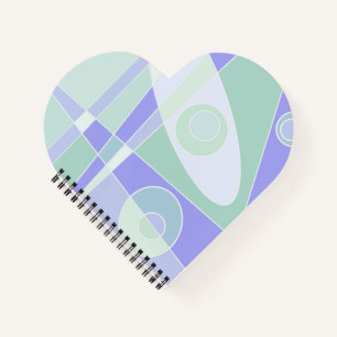 Abstract surfpasta Paars groen Notitieboek