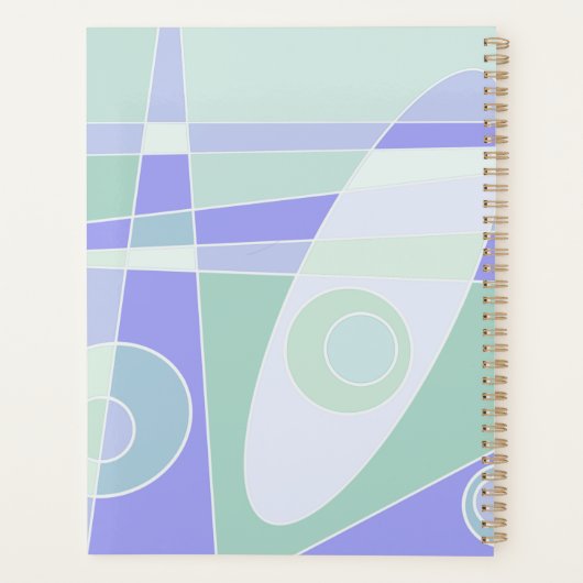 Abstract surfpasta Paars groen Planner (Achterkant)