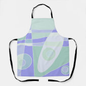 Abstract surfpasta Paars groen Schort (Voorkant)