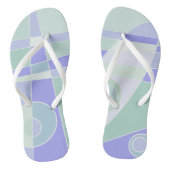 Abstract surfpasta Paars groen Teenslippers (Voetbed)