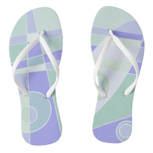 Abstract surfpasta Paars groen Teenslippers