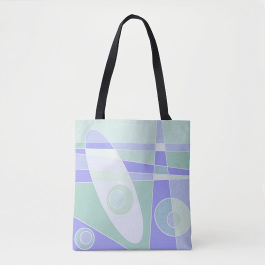 Abstract surfpasta Paars groen Tote Bag (Voorkant)