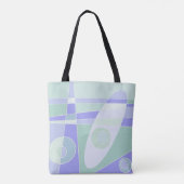 Abstract surfpasta Paars groen Tote Bag (Achterkant)