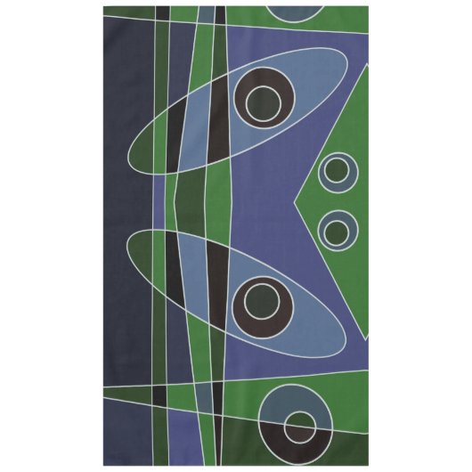 Abstract Surfred Green Blue Tafelkleed (Voorkant)