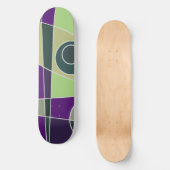 Abstract Surfred Green Paars Persoonlijk Skateboard (Voorkant)