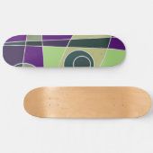 Abstract Surfred Green Paars Persoonlijk Skateboard (Horizontaal)