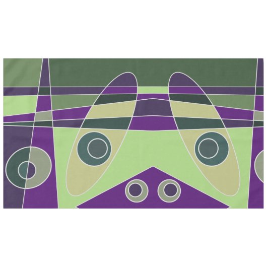 Abstract Surfred Green Paars Tafelkleed (Voorkant (Horizontaal))